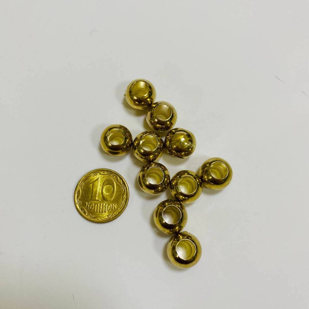 Bead tip plastic gold 8 mm