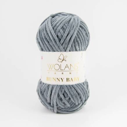 Пряжа Wolans Yarns Bunny Baby сірий (10009)