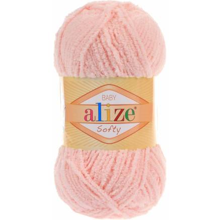 Пряжа Alize Softy розовая пудра (340)