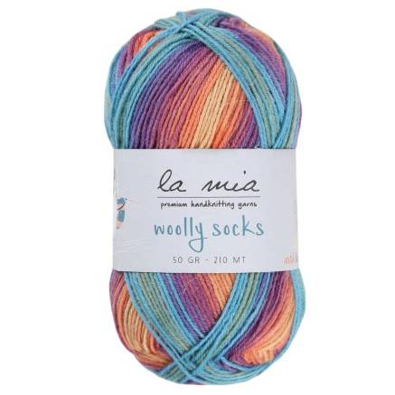 Sock yarn La Mia Woolly Socks multicolor (L07)