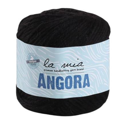 Пряжа La Mia Angora, черный (L006)