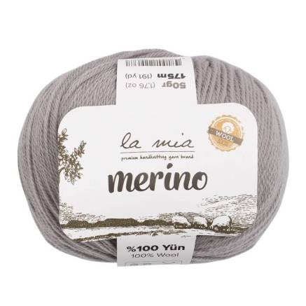 Пряжа мериносовая шерсть La Mia Merino, серый (L031)