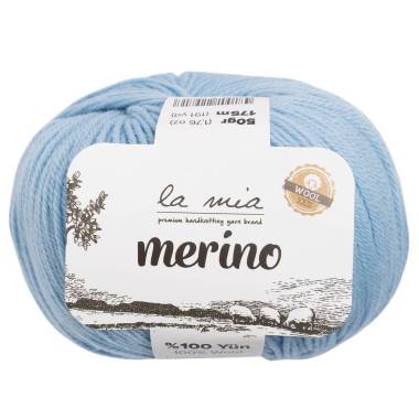 Пряжа мериносовая шерсть La Mia Merino, нежный голубой (L095)