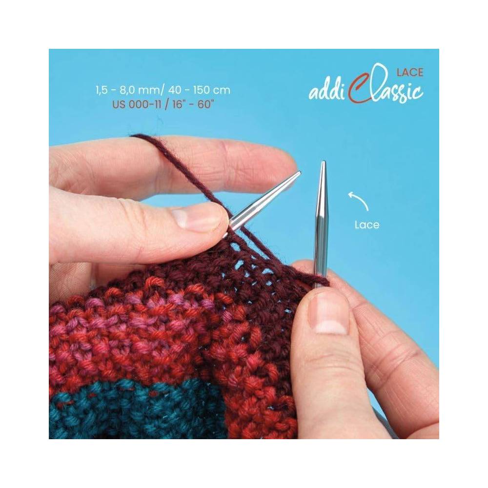 Buy Addi Lace Circular Needles 3 mm, 80 cm with long tips | Petelka