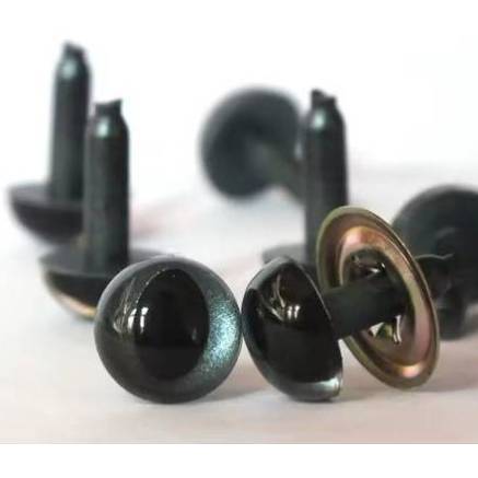 Eyes for toys Premium on a leg with a twist cat dark gray 9 mm
