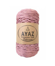 Polyester Soft Makrome AYAZ cord, dried rose (1275)