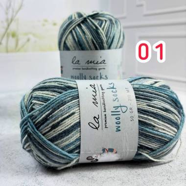 Sock yarn La Mia Woolly Socks multicolor (L01)