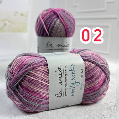 Sock yarn La Mia Woolly Socks multicolor (L02)