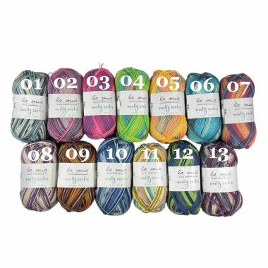 Sock yarn La Mia Woolly Socks multicolor (L02)
