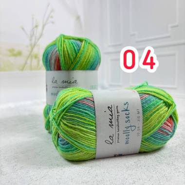 Sock yarn La Mia Woolly Socks multicolor (L04)