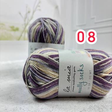 Sock yarn La Mia Woolly Socks multicolor (L08)