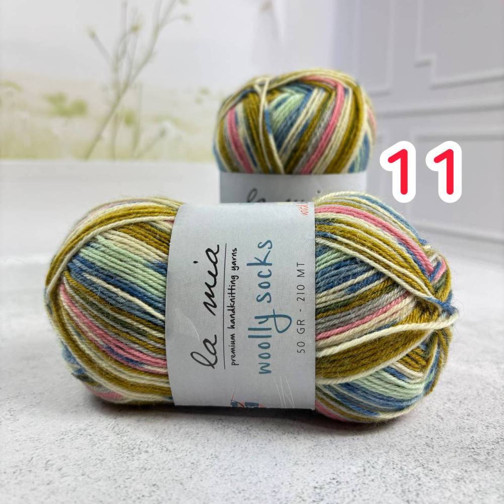 Sock yarn La Mia Woolly Socks multicolor (L11)