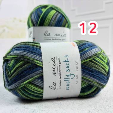 Sock yarn La Mia Woolly Socks multicolor (L12)