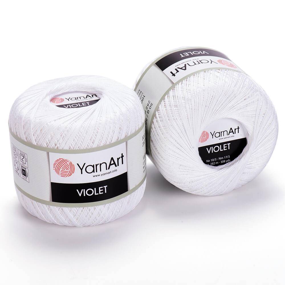 Yarn YarnArt Violet white (1000)
