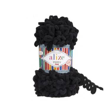 Yarn Alize Puffy Fine black (60)