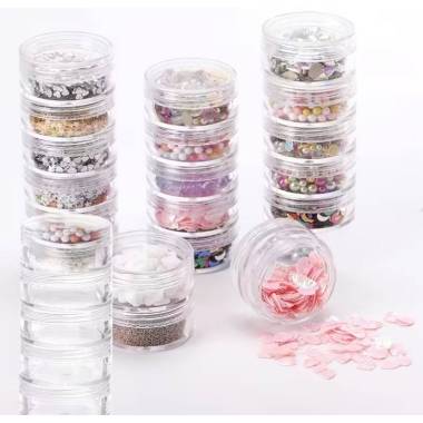 Organizer for beads and rhinestones jar with lid 1 pc.