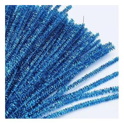 Chenille wire lurex 30 cm light blue (B-012)