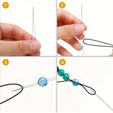 Forked needle for beading, 10 cm, 1 pc.
