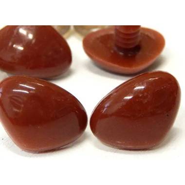 Triangular nose for toys Premium brown 15 mm