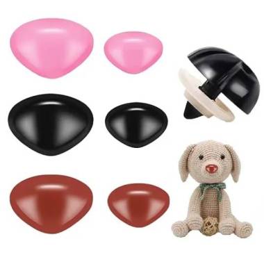 Triangular nose for toys Premium brown 15 mm