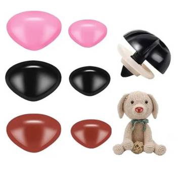 Triangular nose for toys Premium brown 12 mm