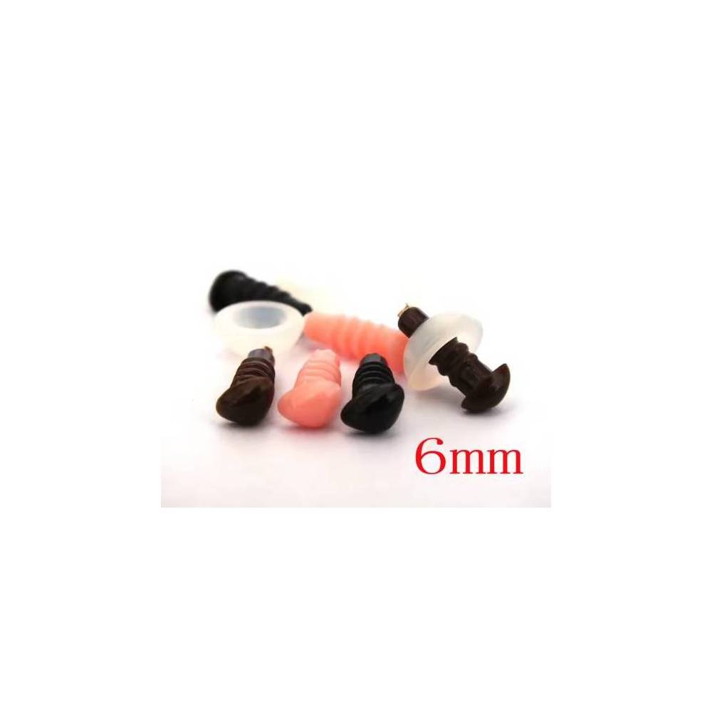 Triangular nose for toys Premium pink 6 mm
