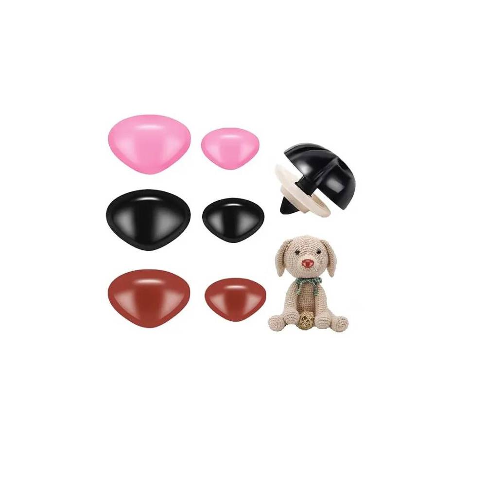 Triangular nose for toys Premium pink 6 mm
