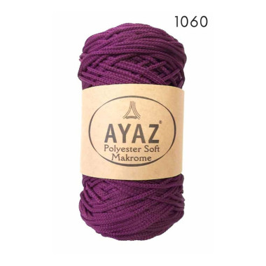 Шнур Polyester Soft Makrome AYAZ, марсала (1060)