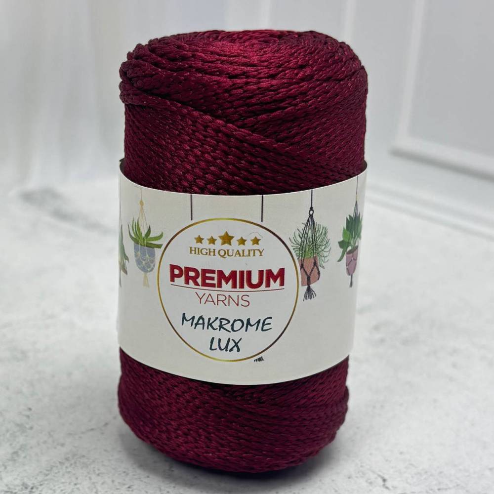Polypropylene cord Macrame Lux, burgundy (839)
