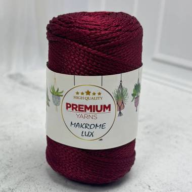 Polypropylene cord Macrame Lux, burgundy (839)
