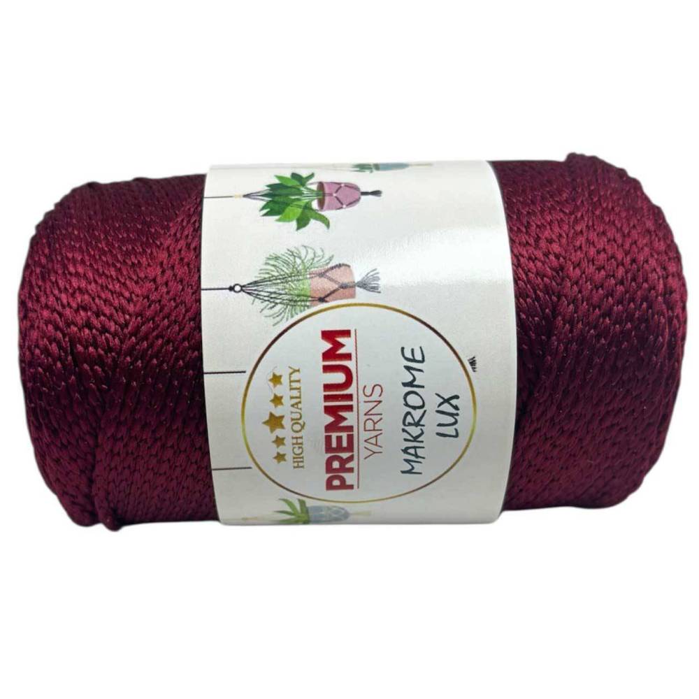 Polypropylene cord Macrame Lux, burgundy (839)
