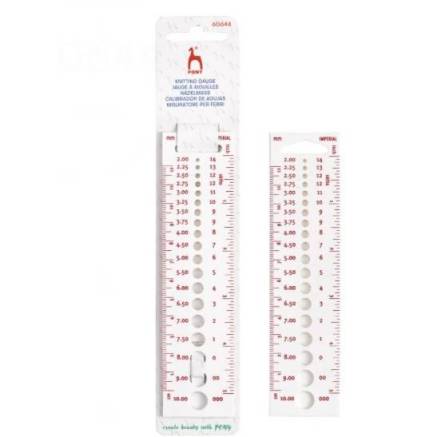 Ruler for measuring the diameter of knitting needles PONY (60644)