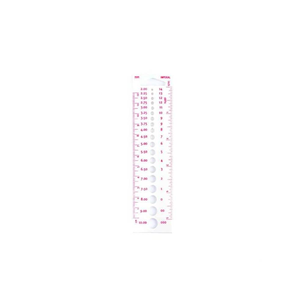 Ruler for measuring the diameter of knitting needles PONY (60644)