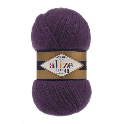 Пряжа Alize Angora Real 40 баклажан (111)