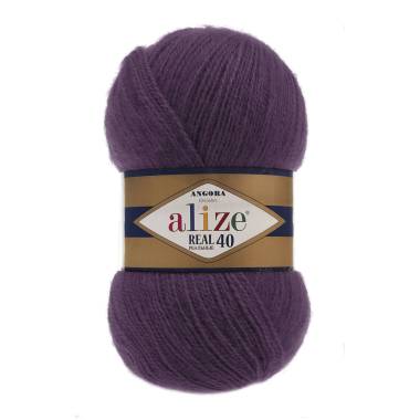 Пряжа Alize Angora Real 40 баклажан (111)