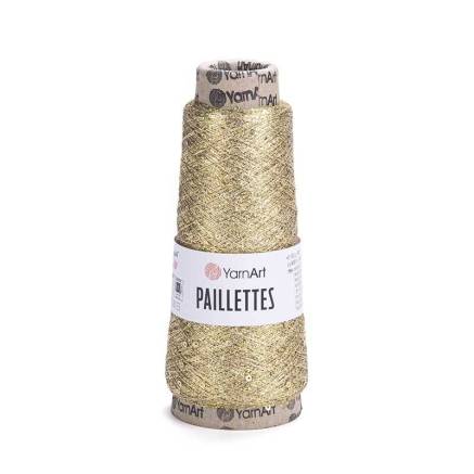 Пряжа люрекс з паєтками YarnАrt Paillettes золото (8002)