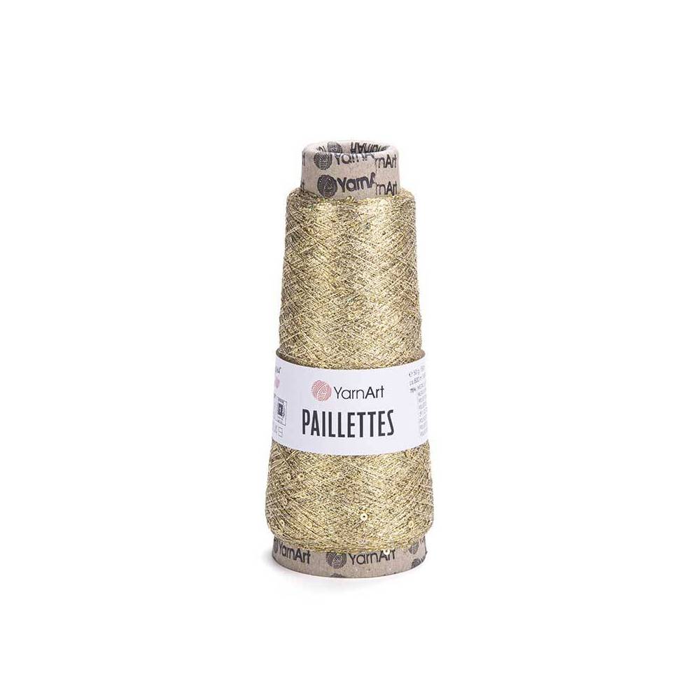 YarnArt Paillettes lurex yarn with sequins gold (8002)