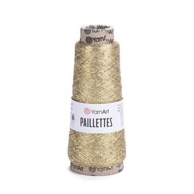 YarnArt Paillettes lurex yarn with sequins gold (8002)