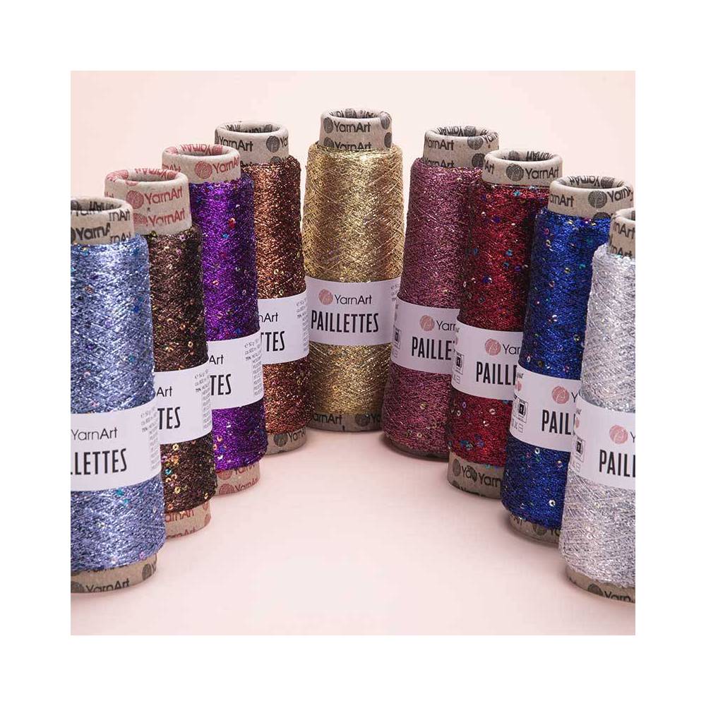 YarnArt Paillettes lurex yarn with sequins blue (8003)