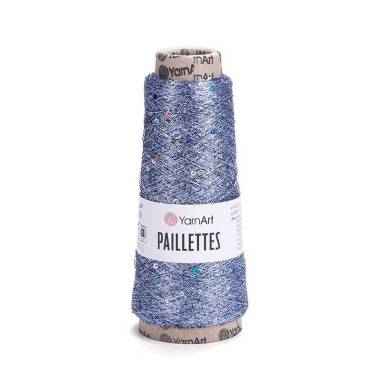 YarnArt Paillettes lurex yarn with sequins blue (8003)