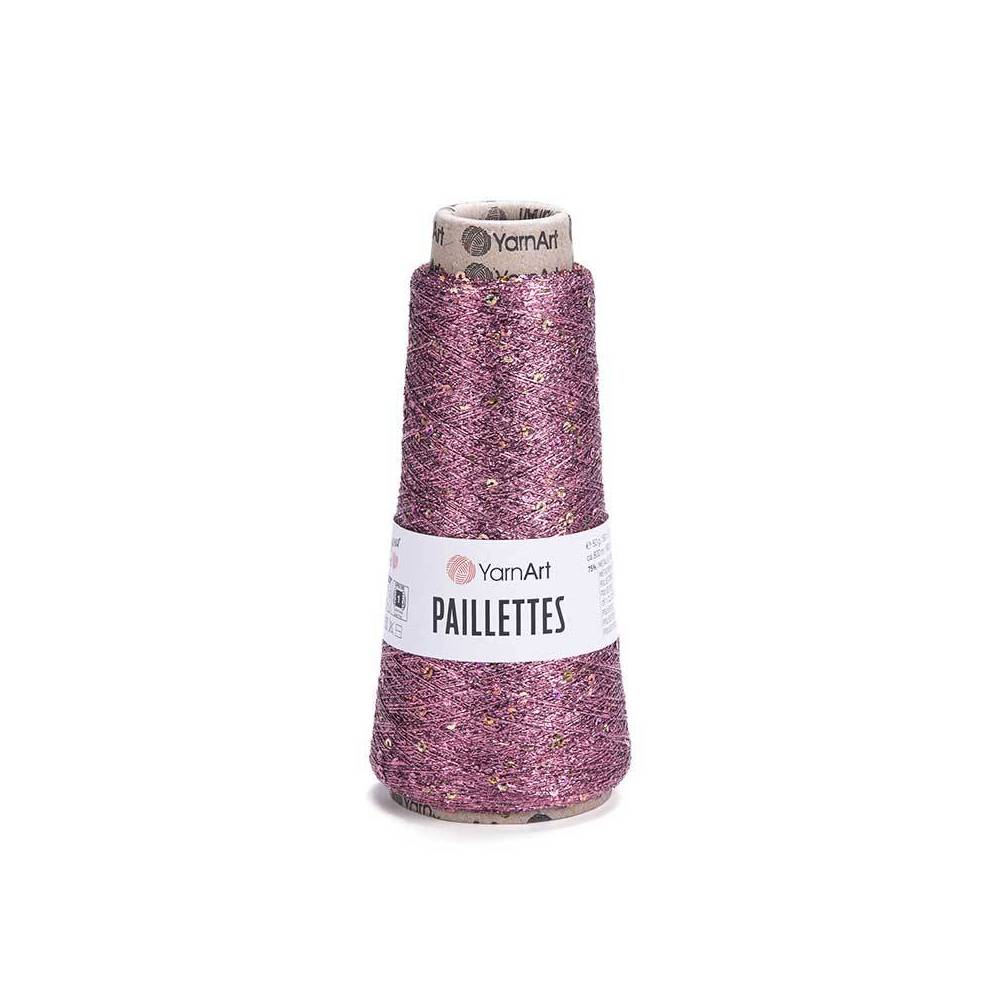 Пряжа люрекс с пайетками YarnАrt Paillettes розовый (8004)