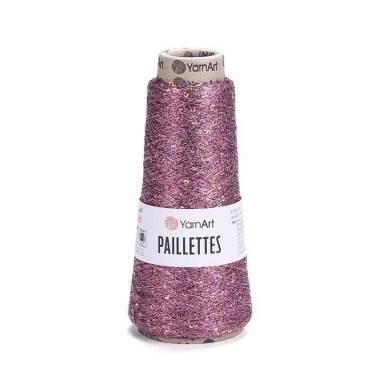 Пряжа люрекс з паєтками YarnАrt Paillettes рожевий (8004)
