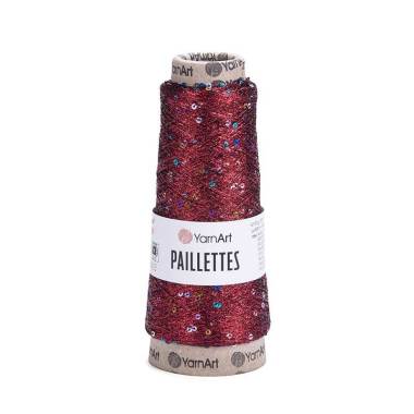 YarnArt Paillettes lurex yarn with sequins red (8006)