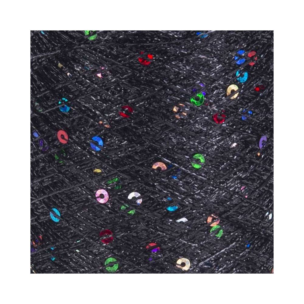Пряжа люрекс з паєтками YarnАrt Paillettes чорний (8010)