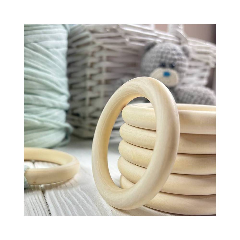 Wooden ring for macrame, sling bead Ø 80 мм