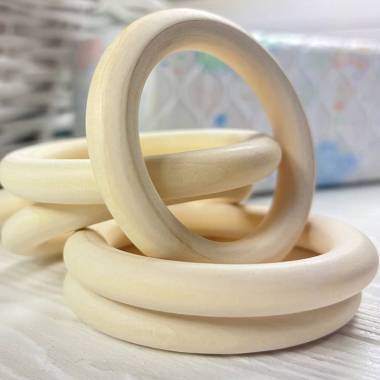 Wooden ring for macrame, sling bead Ø 80 мм