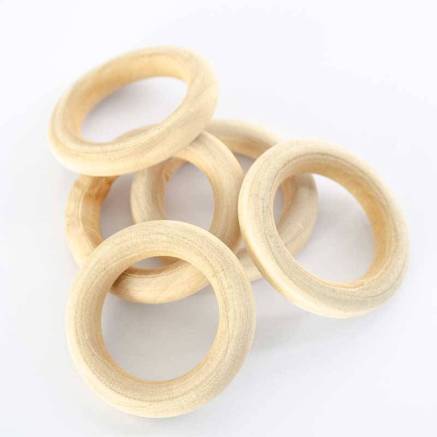 Wooden ring for macrame, sling bead Ø 40 мм