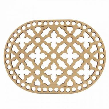 Wooden oval openwork bottom, 12*17.8 cm (202/120)
