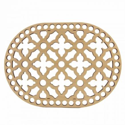 Wooden oval openwork bottom, 15*20,8  cm (202/150)