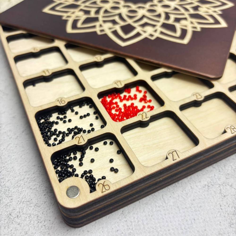 Two-tier organizer for beads and jewelry